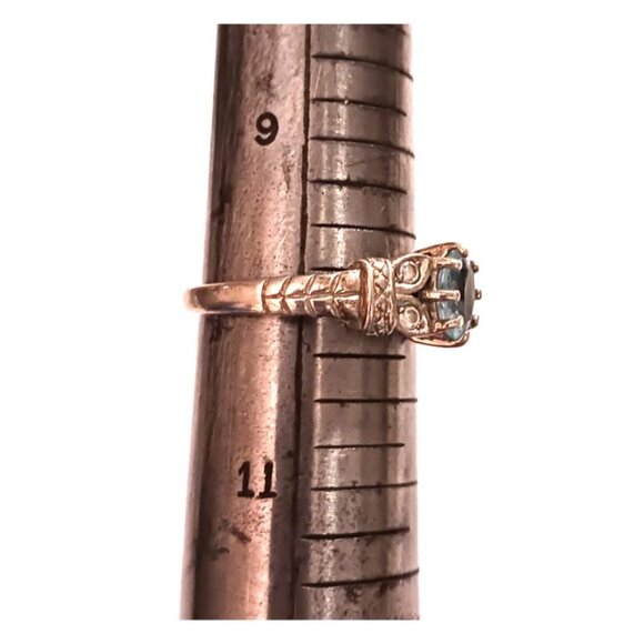 Blue Topaz in Sterling Silver ring lady's s10 (1609) - Picture 7 of 8